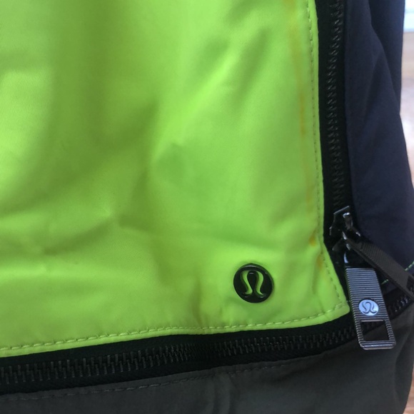 lululemon athletica Navy and Neon Green Men\'s Backpack